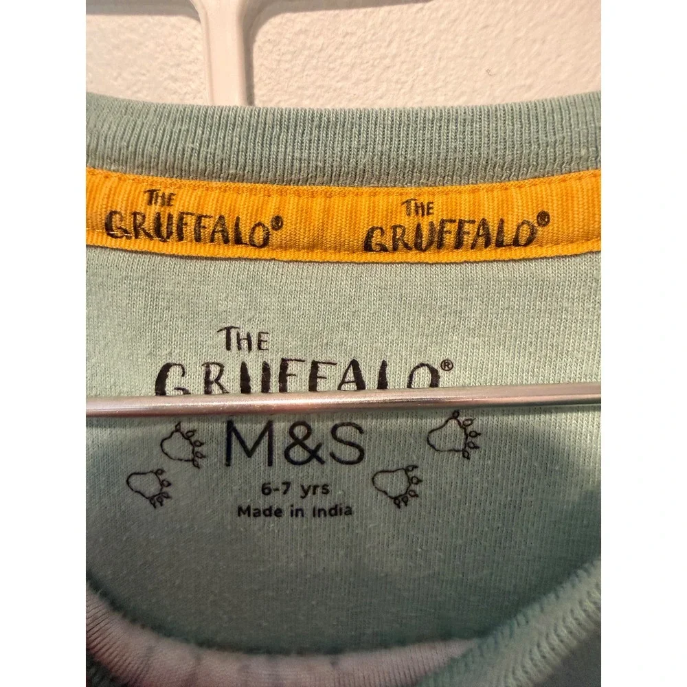 Marks & Spencer The Gruffalo Fleece Pajama Set Green Kids Size 6-7Y 27883860